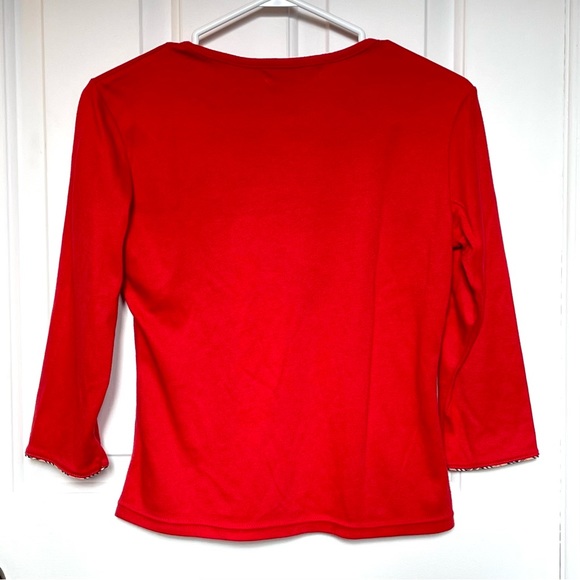 Vintage Burberrys Of London Girl’s 100% Cotton Nova Check Red Top - Picture 3 of 9